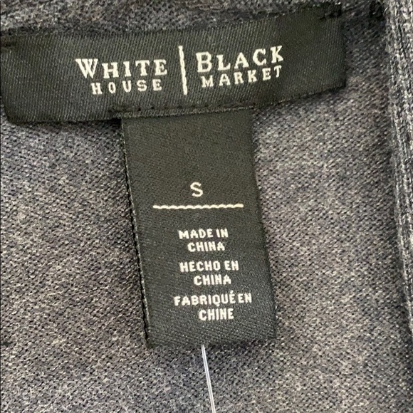 NWT WHBM Gray Fitted Open Front Tunic Cardigan - Picture 6 of 10